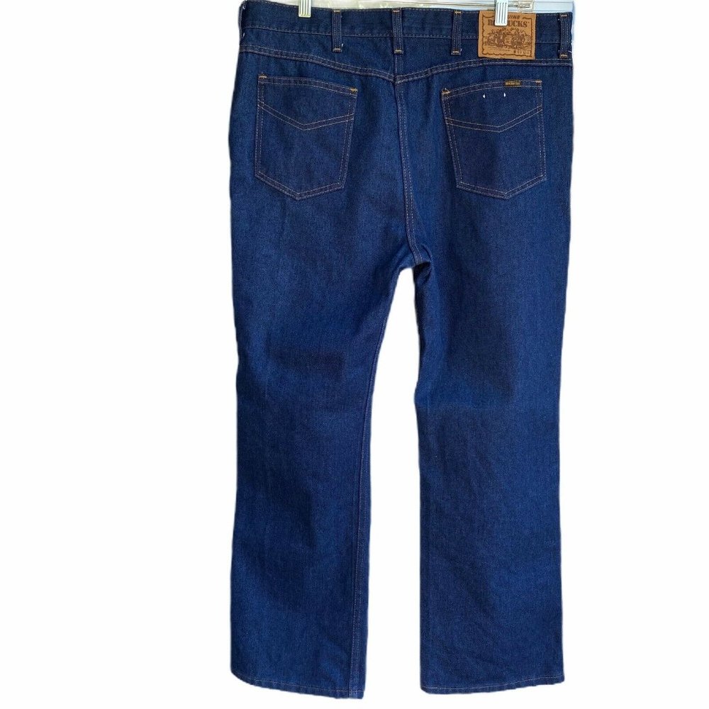 Sears Roebucks Jeans Straight Dark Wash Vtg 70s - Picture 2 of 12